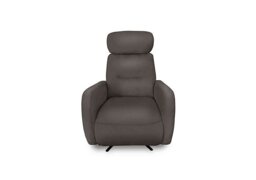 Designer Chair Collection Tokyo NC Leather Manual Recliner Swivel Chair - Charcoal Grey