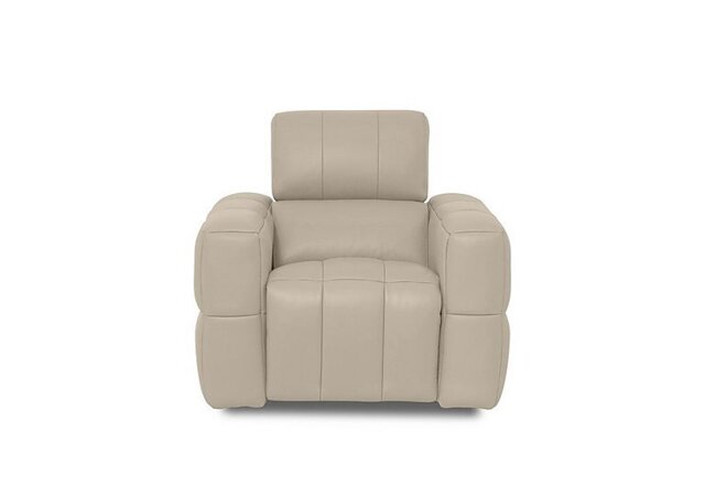 Cube Leather Power Recliner Chair with Power Headrest