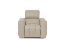 Cube Leather Power Recliner Chair with Power Headrest