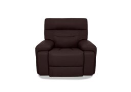 Cinemax Leather Power Recliner Chair with Power Headrest - Burgundy