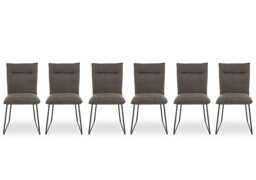 Ruben Set 6 of Faux Suede Dining Chairs