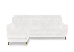 Eclipse Fabric 3 Seater Left Hand Facing Chaise End Sofa - Frost