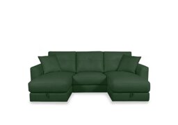 World of Leather - Nest Small NC Leather U-Shaped Corner Sofa with Double Storage Chaises