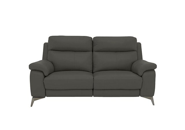 World of Leather - Missouri 2 Seater NC Leather Power Recliner Sofa - Charcoal Grey