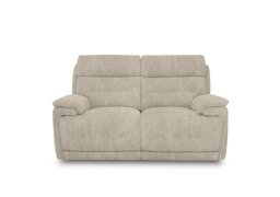Brescia Fabric 2 Seater Sofa with Power Recliner - Cream