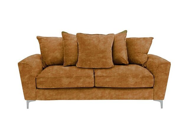 Legend 3 Seater Scatter Back Fabric Sofa - Sublime Tumeric
