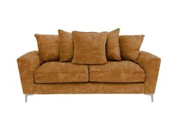 Legend 3 Seater Scatter Back Fabric Sofa - Sublime Tumeric