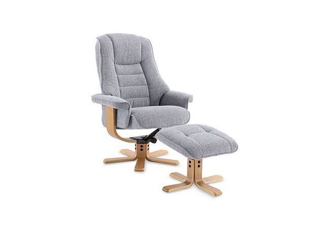 Riga Swivel Chair and Footstool - Chacha Dove