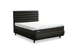 TEMPUR - Arc Disc Ottoman Bed Frame with Vectra Headboard - King Size with Oak Feet