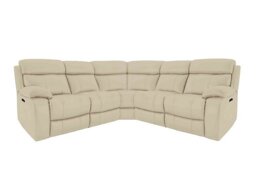 World of Leather - Moreno NC Leather Power Recliner Corner Sofa with Power Headrests - NC Bisque