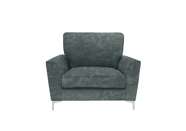 Legend Fabric Armchair with Chrome Feet - Sublime Aqua