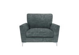 Legend Fabric Armchair with Chrome Feet - Sublime Aqua
