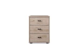 Wiemann - Dallas 40cm 3 Drawer Bedside Cabinet - Holm Oak