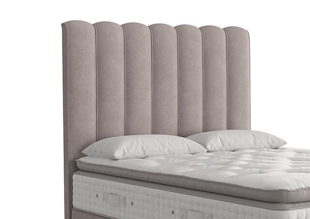 Vispring - Highclere Floor Standing Headboard - Small Double - Faux Suede Dove