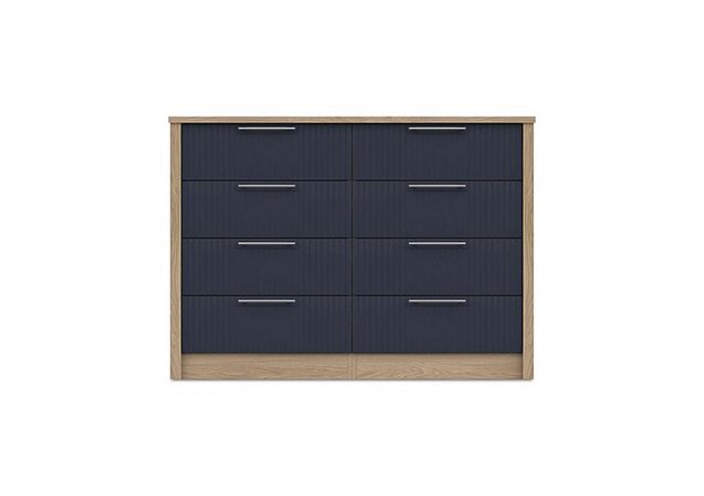 London Bedrooms - Chelsea 8 Drawer Wide Chest with Silver Handles - Royal Blue