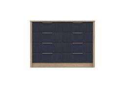 London Bedrooms - Chelsea 8 Drawer Wide Chest with Silver Handles - Royal Blue