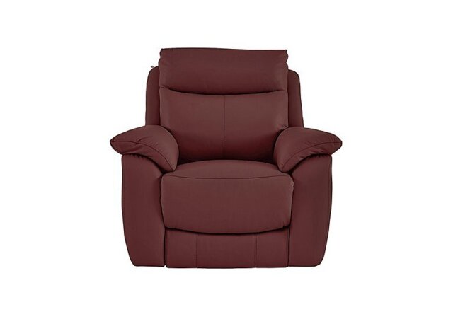 World of Leather - Echo Leather Power Recliner Chair - BV Deep Red