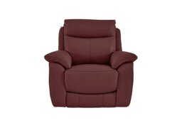 World of Leather - Echo Leather Power Recliner Chair - BV Deep Red