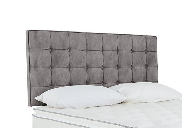 Sleepeezee - Bowmore Strutted Headboard - Small Double - Dapple Silver