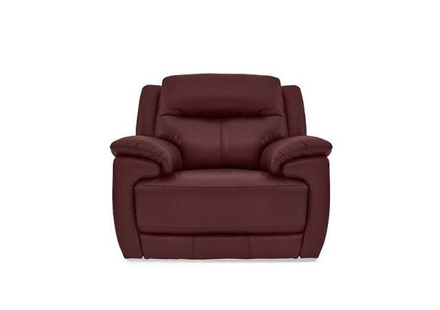World of Leather - Touch NC Leather Power Recliner Armchair - NC Deep Red