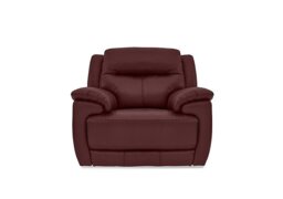 World of Leather - Touch NC Leather Power Recliner Armchair - NC Deep Red