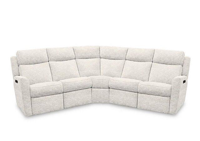 G Plan - Wren Large Fabric Power Recliner Corner Sofa with Power Headrests and Power Lumbar - Rush Cream