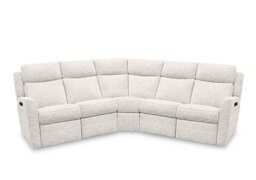 G Plan - Wren Large Fabric Power Recliner Corner Sofa with Power Headrests and Power Lumbar - Rush Cream