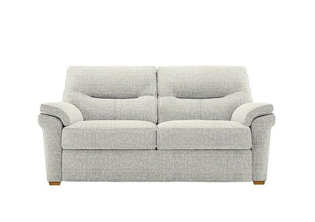 G Plan - Seattle 2.5 Seater Fabric Sofa with Wooden Feet - Waffle Taupe