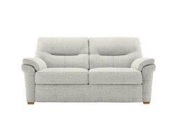 G Plan - Seattle 2.5 Seater Fabric Sofa with Wooden Feet - Waffle Taupe