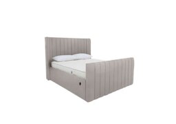 Eira High Foot End Electric Ottoman Bed Frame - Super King - Velvet Slate