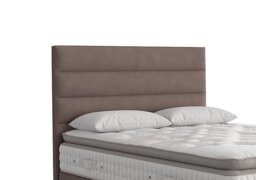 Vispring - Farleigh Floor Standing Headboard - Small Double - Faux Suede Mocha