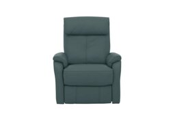 World of Leather - Rowan Leather Swivel Rocker Recliner Armchair - BV Lake Green