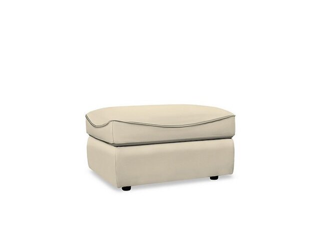 G Plan - Amesbury Leather Storage Footstool - Cambridge Stone