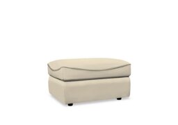 G Plan - Amesbury Leather Storage Footstool - Cambridge Stone
