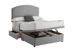Silentnight - Miracoil Serenity Ortho Half Ottoman Divan Set - Double - Slate Grey