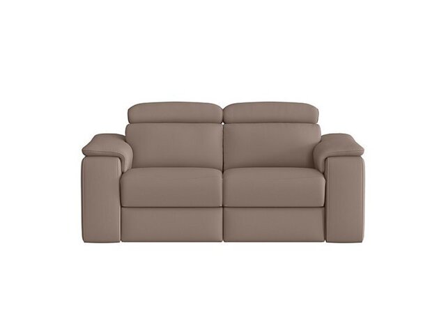 Nicoletti - Davide 2 Seater Leather Power Recliner Sofa - Botero Taupe