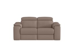 Nicoletti - Davide 2 Seater Leather Power Recliner Sofa - Botero Taupe