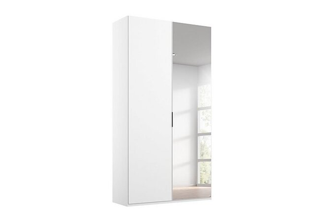 Rauch - Formes Decor 2 Door Hinged Wardrobe with 1 Mirror - White