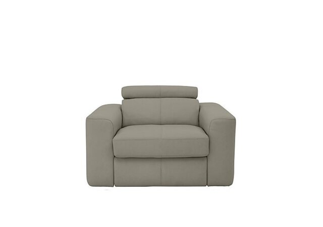 World of Leather - Infinity Leather Armchair - Silver Grey