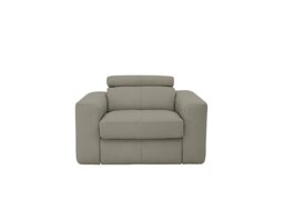 World of Leather - Infinity Leather Armchair - Silver Grey