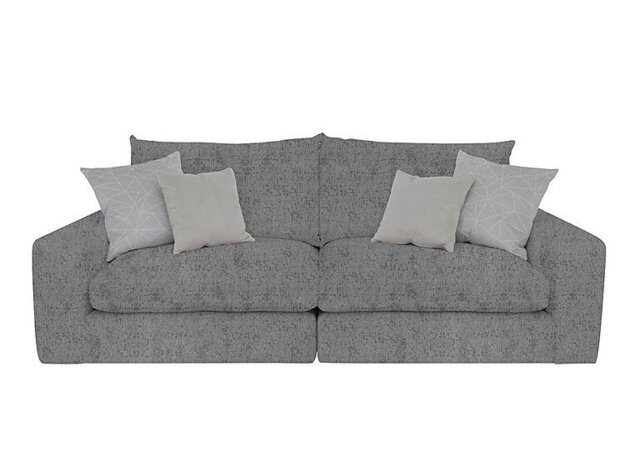 Pandora 4 Seater Split Frame Foam Fill Sofa - Denby Silver