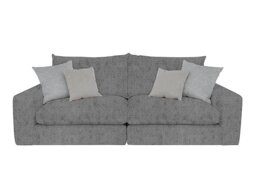 Pandora 4 Seater Split Frame Foam Fill Sofa - Denby Silver