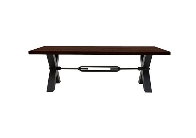 Bodahl - Terra Straight Edge Dining Table with Tension Bolt X-Leg - 280-cm - Smoked