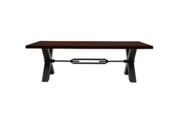 Bodahl - Terra Straight Edge Dining Table with Tension Bolt X-Leg - 280-cm - Smoked