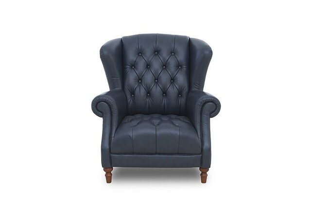 Columbus Leather Wing Chair