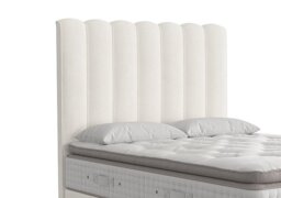 Vispring - Highclere Floor Standing Headboard - Emperor - Faux Suede Snow
