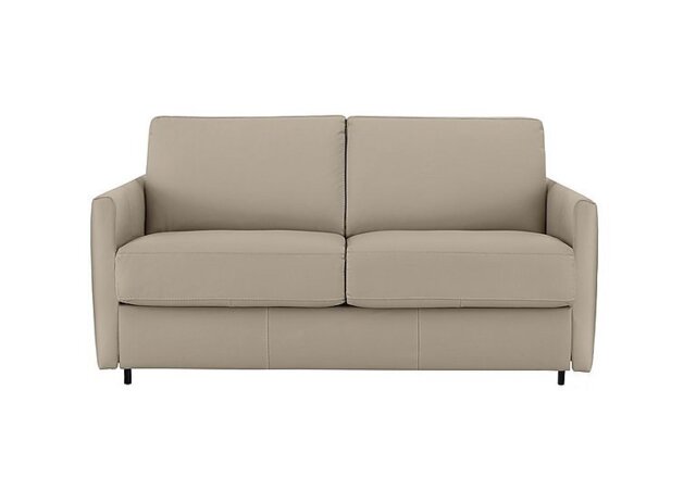 Nicoletti - Alcova 2 Seater Leather Sofa Bed with Slim Arms - Torello Fango - Sofas and Armchairs - In Time for Christmas