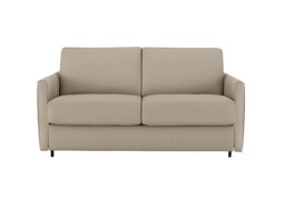 Nicoletti - Alcova 2 Seater Leather Sofa Bed with Slim Arms - Torello Fango
