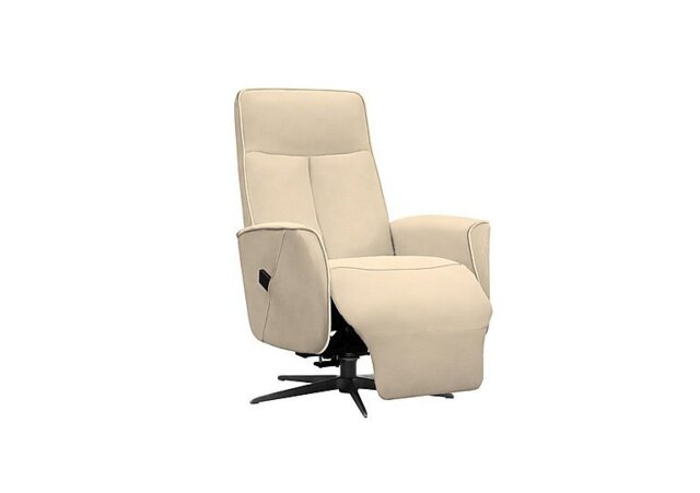 G Plan - Maribo Fabric Lift and Rise Power Recliner Chair with Power Headrest and Black Base - Stingray Linen