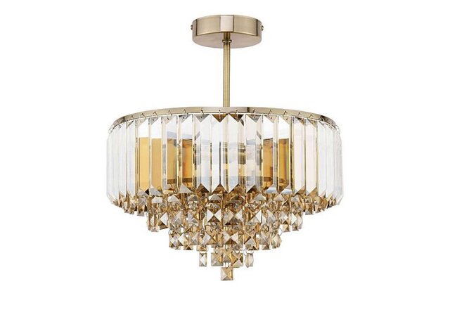 Laura Ashley - Vienna 3 Light Semi Flush Ceiling Light